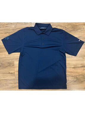 Nike Golf Dri-FIT Polo Shirt Men’s Medium Navy Blue Athletic Golf